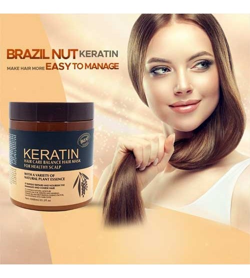 Brazilian Nut Keratin Hair Care Balance Keratin Hair Mask and Keratin Hair Treatment for Healthy Scalp 1000ml